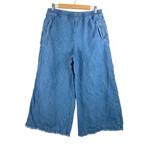 Closed Made in Italy wide leg crop linen blend‎ pants 90s sz S